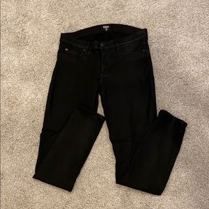 Hudson Krista super skinny black satin finish